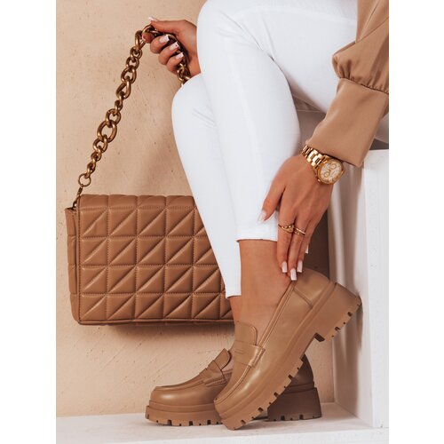 DStreet Mokasyny damskie na platformie TORINO khaki Slike