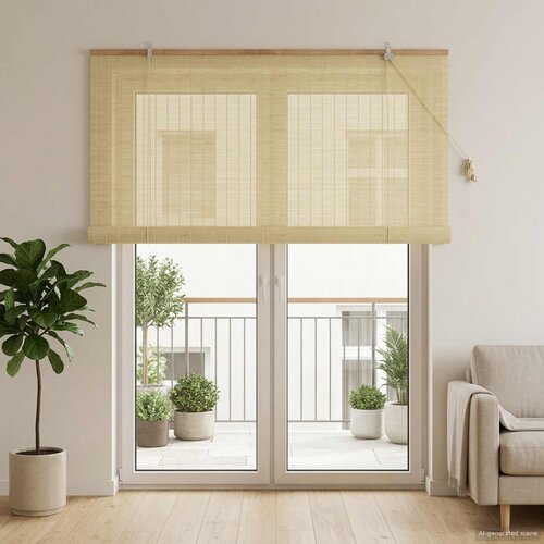 Rolo zavjesa Prirodna 160 x 220 cm Bambus Cijene