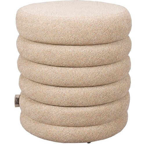 Dutchbone Bež tabure iz tkanine boucl&amp;eacute; Fern &amp;ndash; Slike