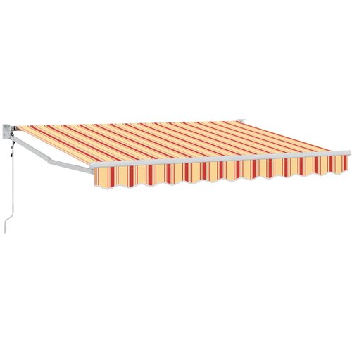  Električna retraktabilna tenda Žuta, narančasta i bijela Slike