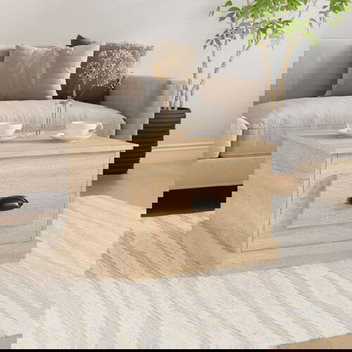 The Living Store Klubska mizica sonoma hrast 50x50x35 cm inženirski les - Klubska Mizica, (21574960) Cene