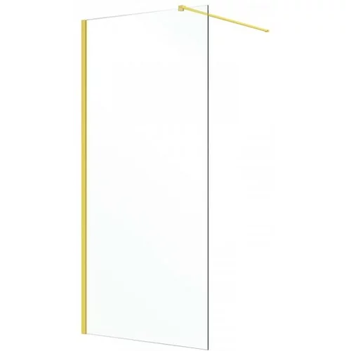 Kerra tuš stena 90 Milagro, zlati profili, fiksna prozorno steklo 8 mm, prečni nosilec