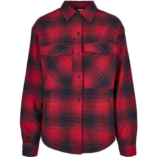 Urban Classics Women&amp;#039;s Check Overshirt Navy Blue/Red Slike