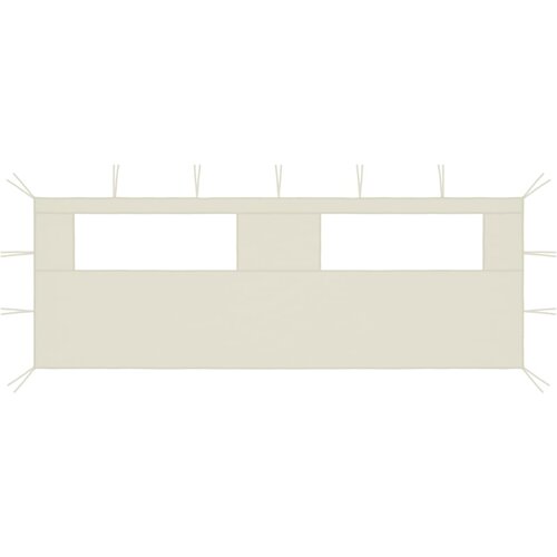 VidaXL 3070413 Gazebo Sidewall with Windows 6x2 m Cream (315302) Slike