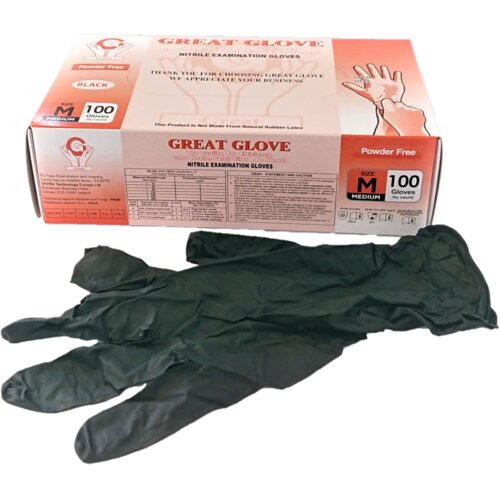  Nitrilne rokavice brez pudra črne S 100/1 Slike
