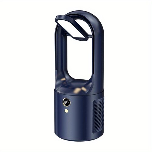 Venisymlis Namizni Ventilator Z Nočno Lučko Brez Rezil, Navpični Pisarniški Ventilator Usb Za Polnjenje, (22070326) Cene