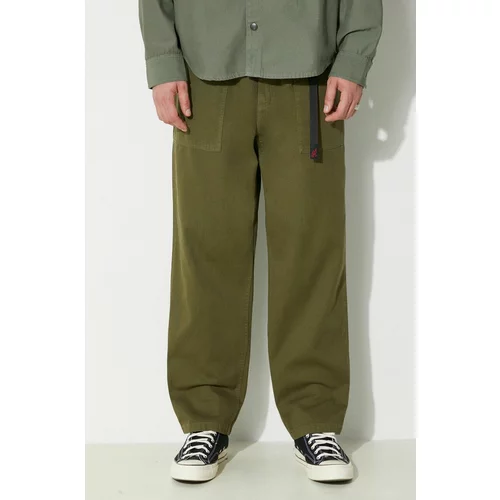 Gramicci Pamučne hlače Loose Tapered Ridge Pant boja: zelena, ravni kroj, G114.OGT