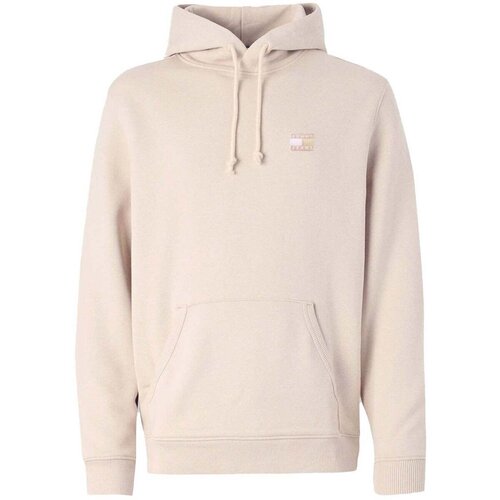 Tommy Jeans Tonal Logo Badge Hoodie Oat Marl Heather Bež Slike