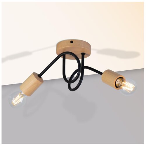  plafonski luster oxford 2xE27/15W/230V borovina/crna Cene
