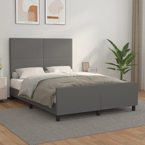  Okvir za krevet s uzglavljem sivi 140x190 cm od umjetne kože Cijene