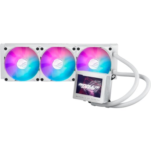 Asus ROG Ryujin III 360 ARGB White Edition all-in-one liquid CPU cooler with Asetek 8th gen pump solution, 3 x 120 mm ARGB Radiator Fans, ROG Magnetic daisy-chainable Fan, Full Color 3.5&amp;rdquo; LCD Display - 90RC00L2-M0UAY0 Slike