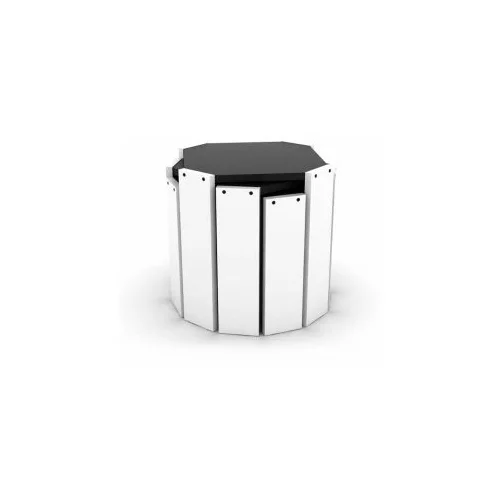  Set klub stolova HANSEL (Crno/bijela)