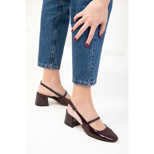 Soho Burgundy Patent Leather Women's Classic Heeled Shoes 18037 Slike