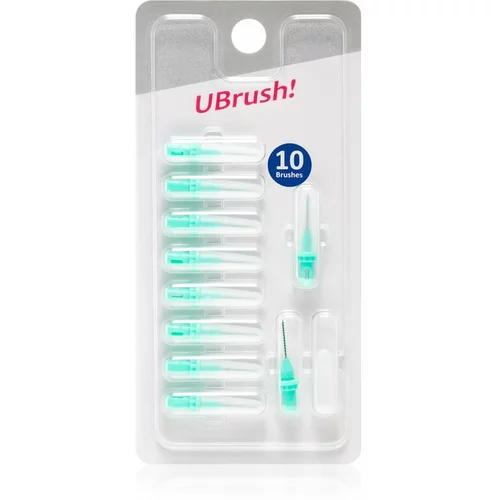 Herbadent UBrush! nadomestne medzobne ščetke 0,9 mm Green 10 kos
