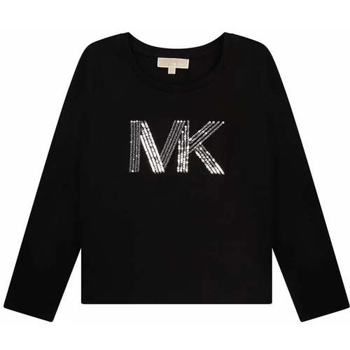 Michael Kors Dječja pamučna majica dugih rukava boja: crna