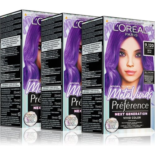 L&amp;acute;Or&amp;eacute;al Paris Pr&amp;eacute;f&amp;eacute;rence Meta Vivids polutrajna boja za kosu (ekonomično pakiranje) Slike