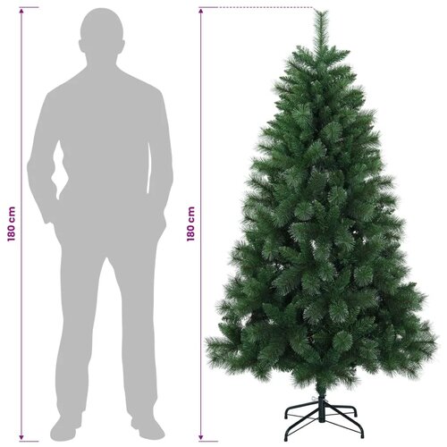  Umjetno božićno drvce 180 cm PVC i metal Zelena - 180 cm Slike
