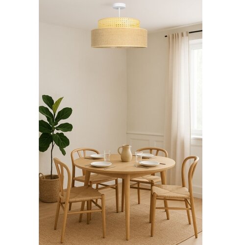  plafonski luster boho 1xE27/60W/230V, prečnika 40 cm, od ratana Slike