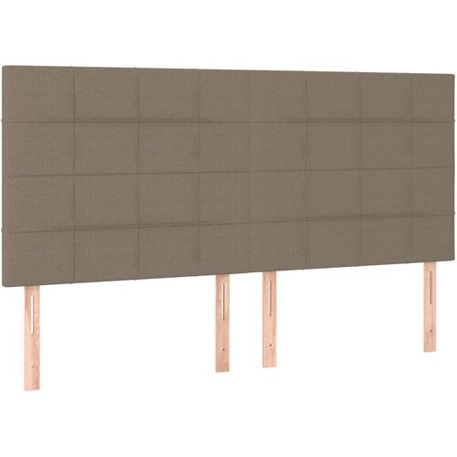 Maison Chic Posteljno vzglavje - Vzglavna omarica 4 kosa taupe 90x5x78/88 cm blago, (22077827) Slike