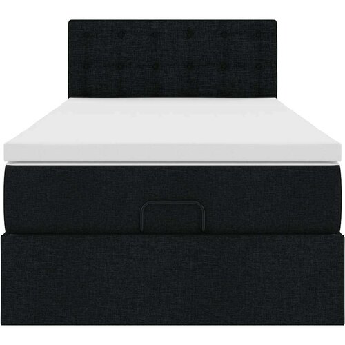 VidaXL otomanski okvir kreveta s madraca crni 80x200cm od tkanine Slike