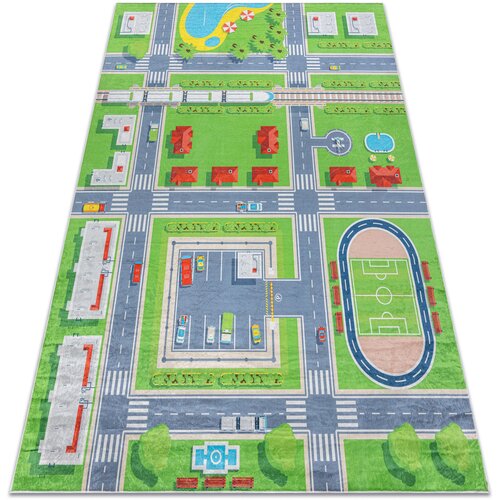 RugsX Preproge BAMBINO 2624 pralna preproga Mesto, ulice za 160x220 cm Zelena Cene