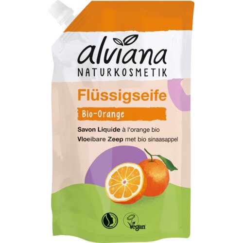 alviana naravna kozmetika Tekući sapun s organskom narančom - vrećica za ponovno punjenje - 500 ml Cene