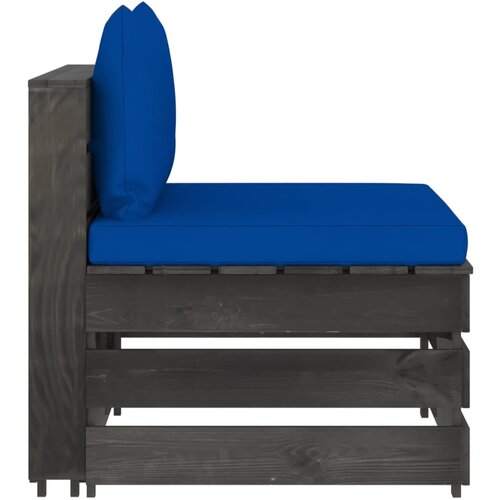 Maison Chic Sekcijski sredinski kavč - Sofa - Kanape z blazinami siv impregniran les, (21727441) Cene