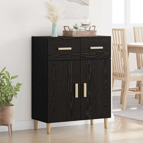 vidaXL Kreveta Crni hrast 34 x 69.5 x 89 cm Konstruirano drvo Cijene