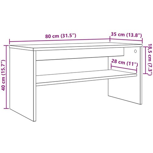  ormar Umjetnički hrast 80 x 35 x 40 cm Konstruirano drvo Slike
