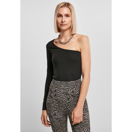 UC Ladies Women&amp;#039;s Organic Asymmetrical Single Sleeve Body Black Slike