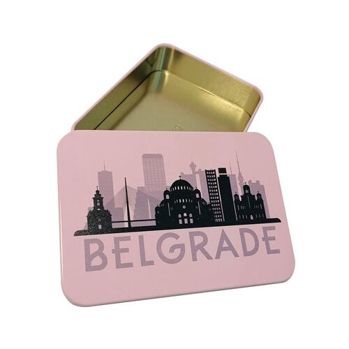 Metalna kutija Belgrade 14,2x10x3 cm Roze Cene