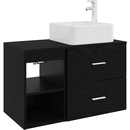 vidaXL Komplet pohi&scaron;tva za kopalnico 2 pcs Črni hrast Inženirski les, (5000246080) Cene