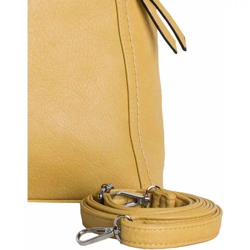 Fashionhunters Ladies' dark yellow shoulder bag with a handle