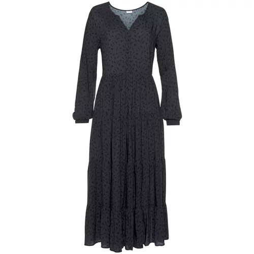 Lascana Košulja haljina 'Orient Hipp' siva / crna