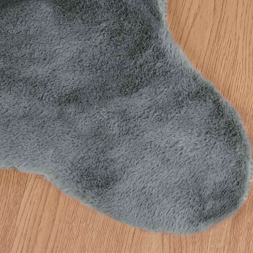  Faux Rabbit Fur Rug Olite Antracit 60 x 90 cm Poliester Slike