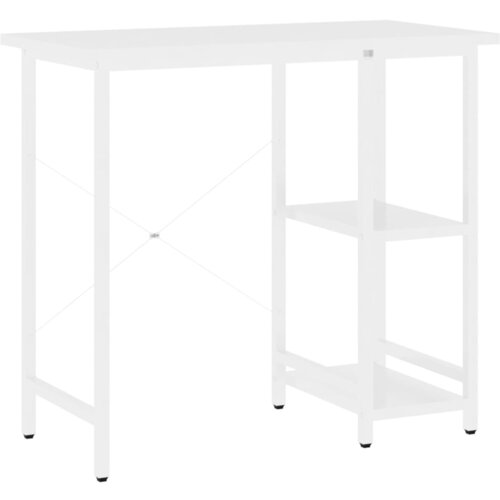 Maison Chic Računalni&amp;scaron;ka miza - pisarni&amp;scaron;ka miza bela 80x40x72 cm MDF in kovina, (21785463) Slike