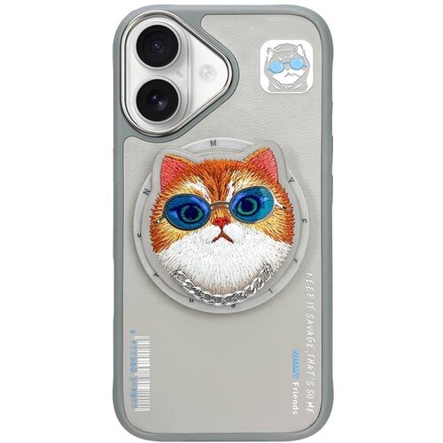 Skins OVITEK NIMMY OČALA COOL CAT ZA MAGSAFE ZA IPHONE 16 SIVA, (21970464) Cene
