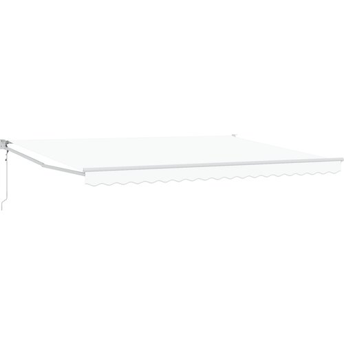 vidaXL Samodejna retraktibilna tenda Bela 450x300 cm, (22150235) Cene