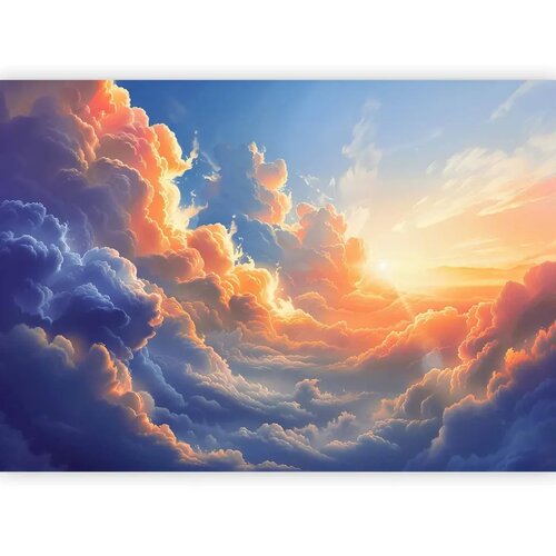  Foto tapeta - Sunset Over a Cloudy Sea: A Wonderful Symphony of Colors 250x175 Slike