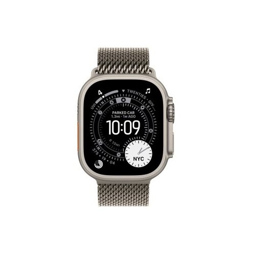 Apple watch ultra 3 cellular 49mm natural titanium case with natural titanium milanese loop &ndash; large (mf0e4se/a) Cene