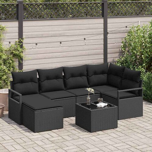  Set sofe 7 kom. Crna poliratan 232 x 122 x 85 cm Cene