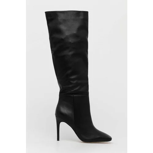 Aldo Usnjeni elegantni škornji ženski, črna barva,