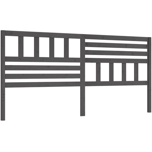 Maison Chic posteljno vzglavje - vzglavna omarica - nočna omarica sivo 206x4x100 cm trdna borovina, (21705217) Slike