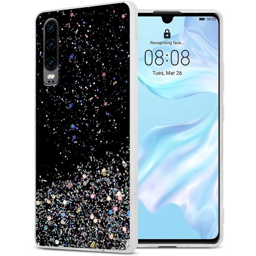 Cadorabo Case, združljiv s Huawei v črni barvi z ble&scaron;čicami - za&scaron;čitni pokrov iz fleksibilnega silikona TPU s penečimi ble&scaron;čicami, (20694885) Cene