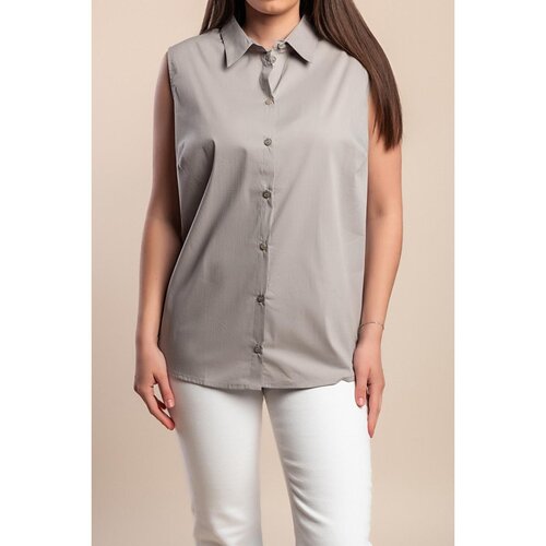 Fenzy Plus Size Majica Bez Rukava, Siva Slike