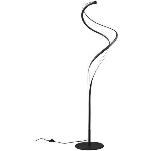 Trio Select Črna LED stoječa svetilka s kovinskim senčnikom (višina 160 cm) Nala – Cene