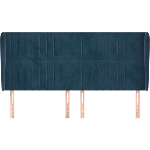  Uzglavlje s u&amp;scaron;ima tamnoplavo 203x23x118/128 cm bar&amp;scaron;unasto Slike