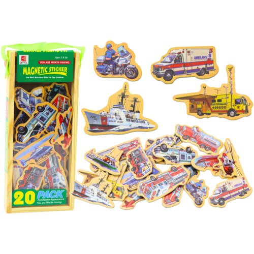  Set of Wooden Magnets Vehicles Ships Planes 20 pieces Cene