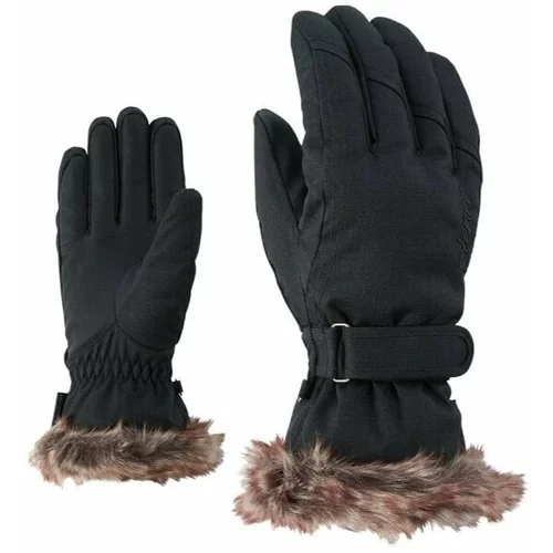 Ziener Kim Lady Black Stru 7 Skijaške rukavice