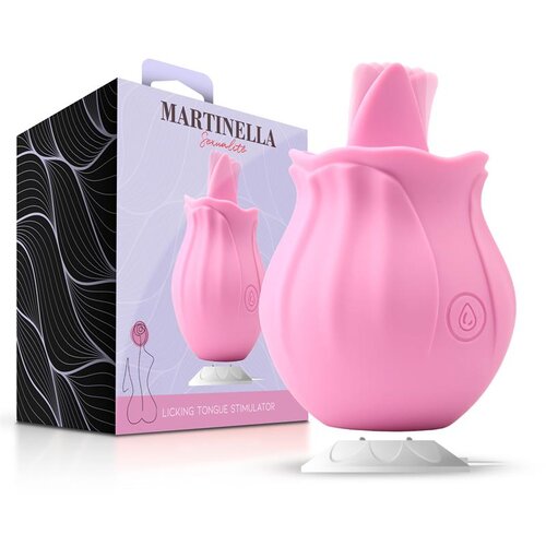 Martinella KLITORALNI STIMULATOR Rose With Licking Tongue - vibrator z jezičkom, 10 vibracij, oblika vrtnice, roža Slike